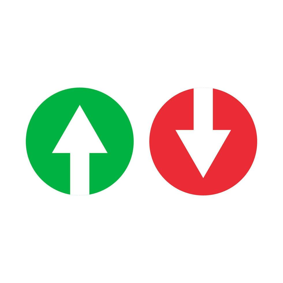 Round up and down arrow icon set. Up and down. Vector. vector