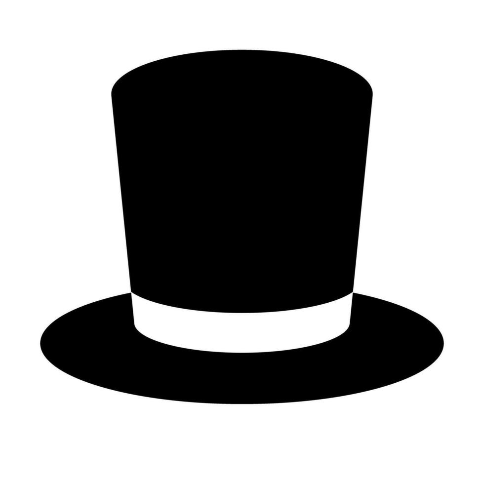 Silk Hat Icon. Gentleman's hat. Vector. vector