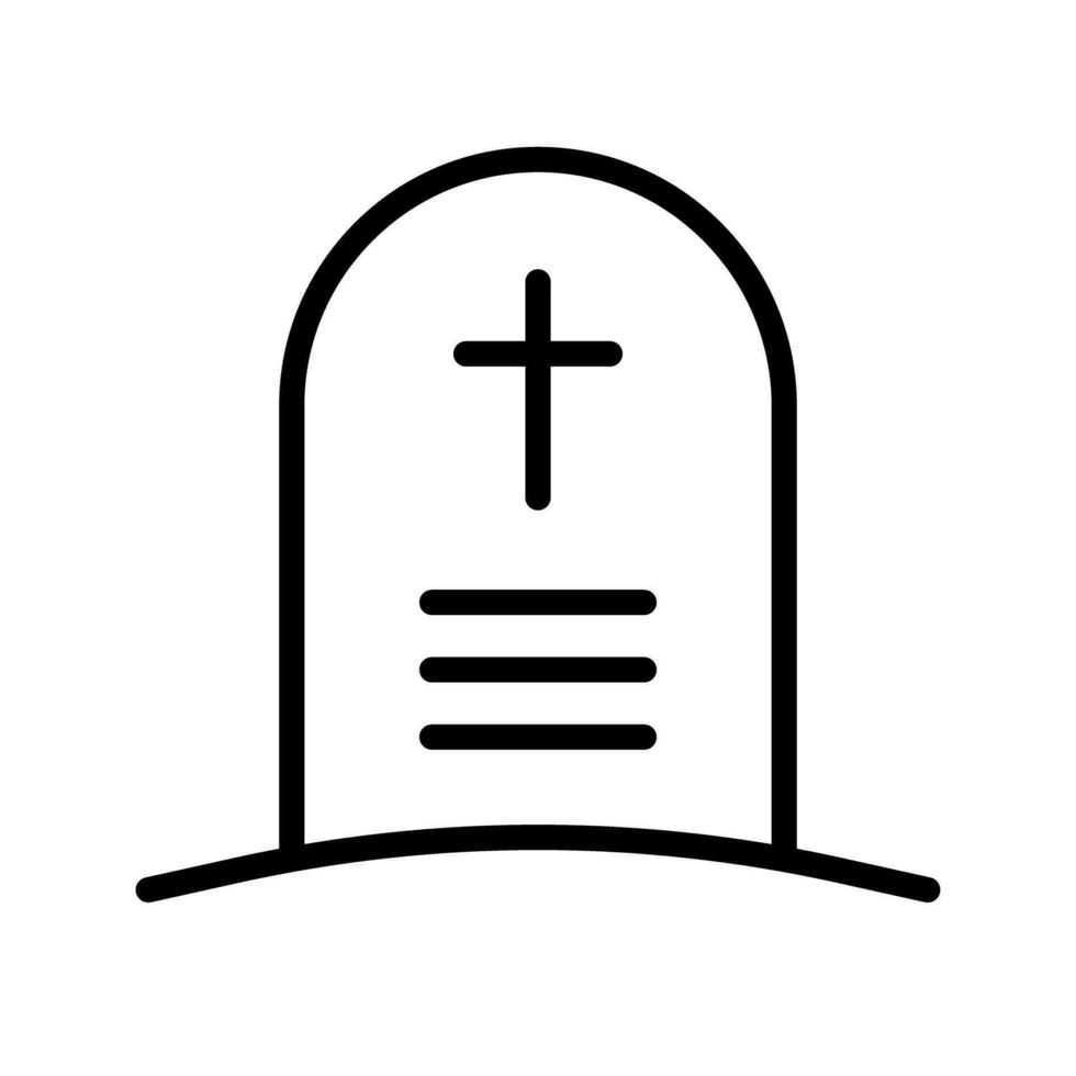 Simple Christian tomb icon. Grave. Vector. vector