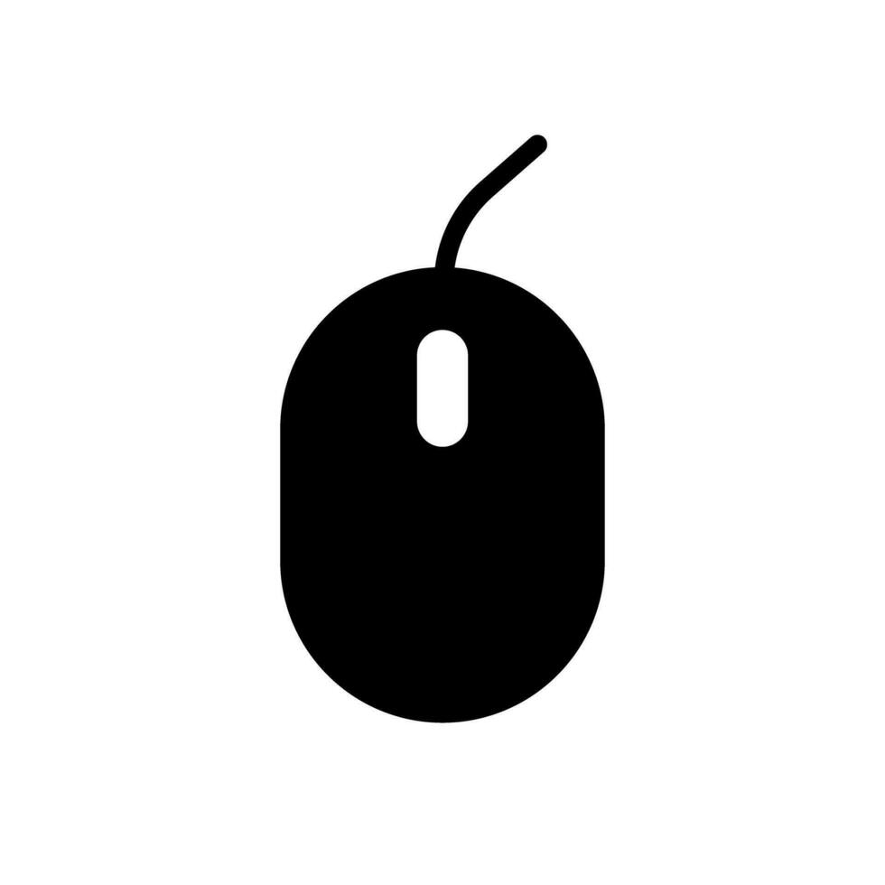 Simple computer mouse silhouette icon. Vector. vector