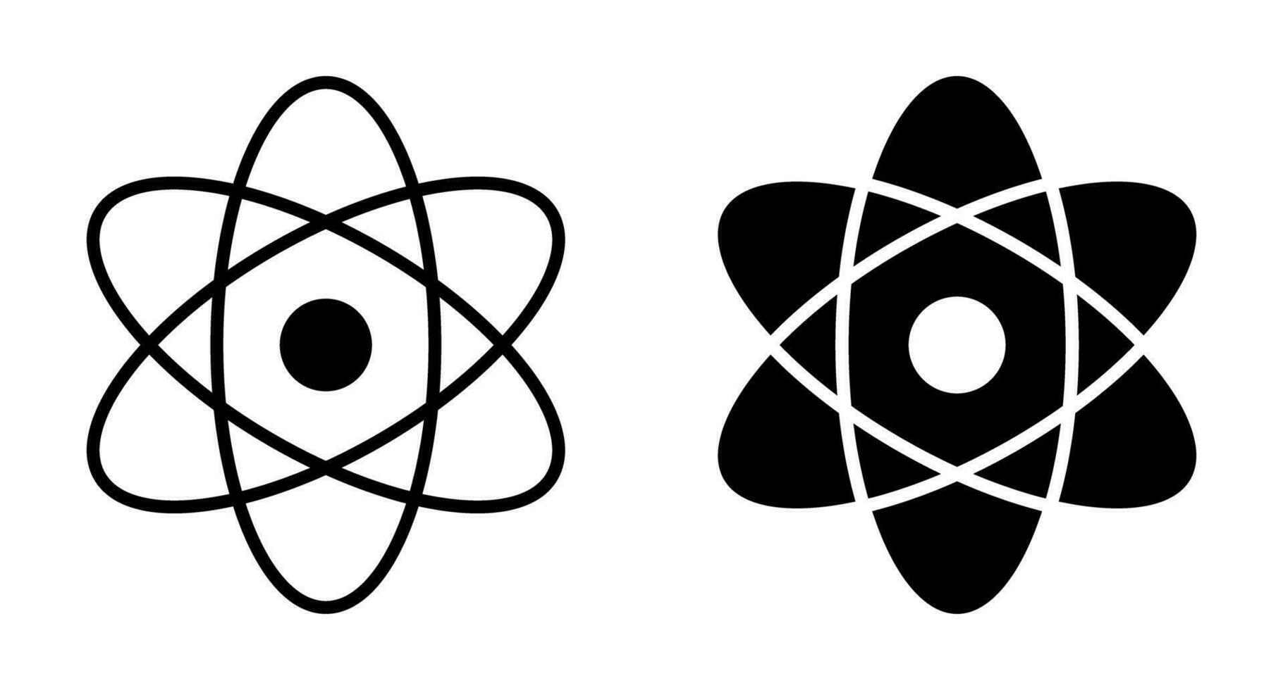 Atomic silhouette icon set. Elementary elements. Vector. vector