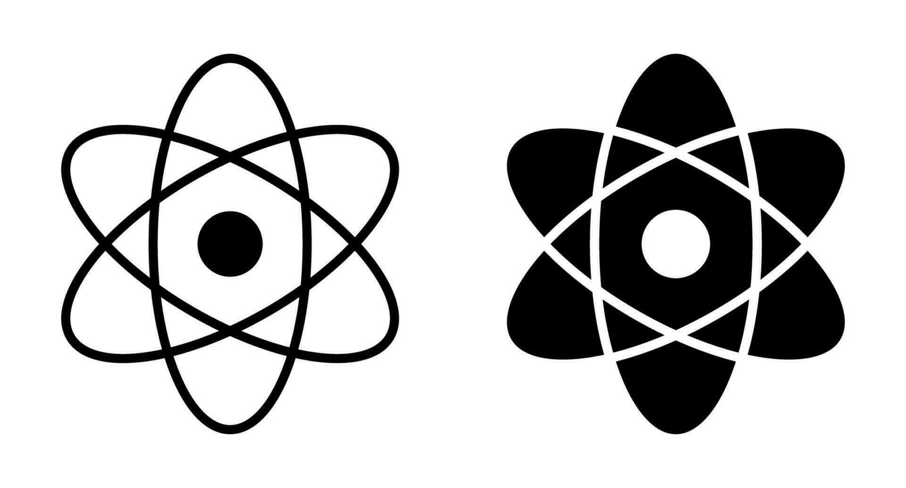 Atomic silhouette icon set. Elementary elements. Vector. vector