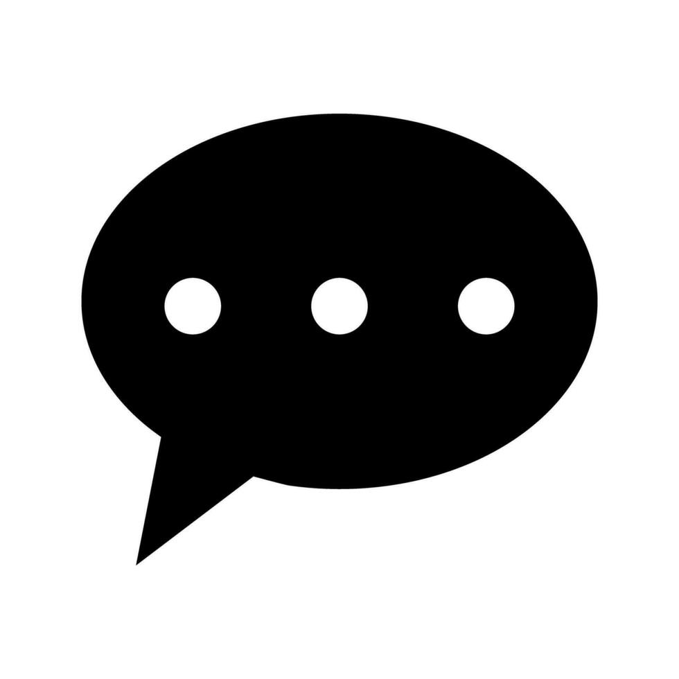 Comment speech balloon silhouette icon. Vector. vector