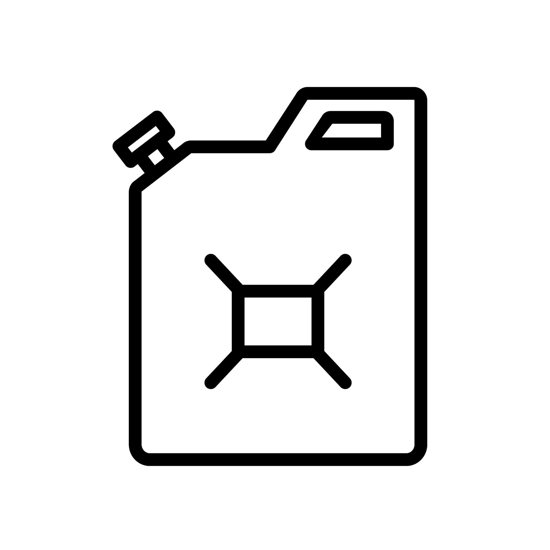 Simple gasoline plastic container icon. Gasoline storage. Vector
