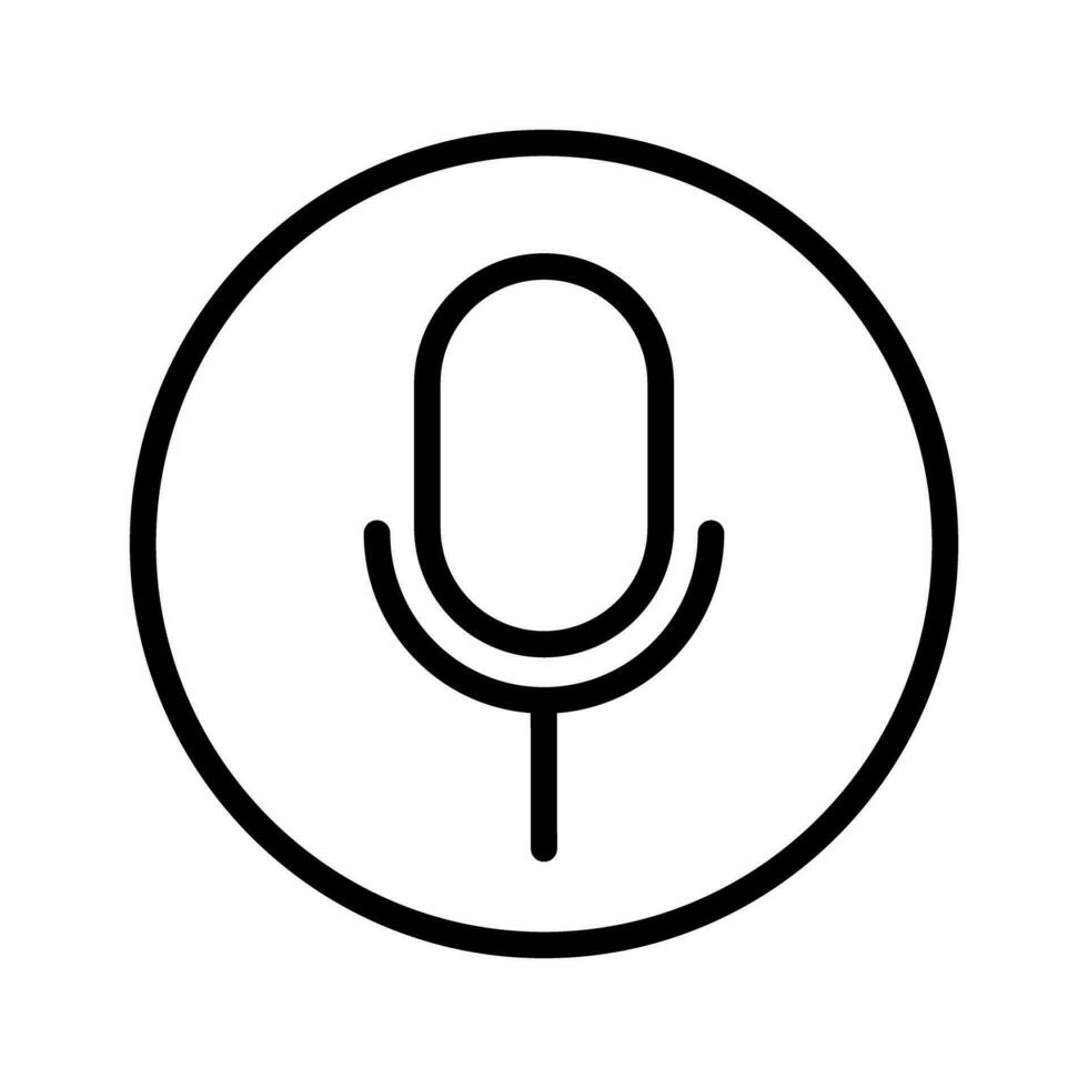Round recording microphone button. Speaker symbol. Recording button