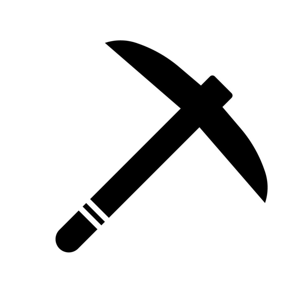 Pickaxe silhouette icon. Mining symbol. Vector. vector