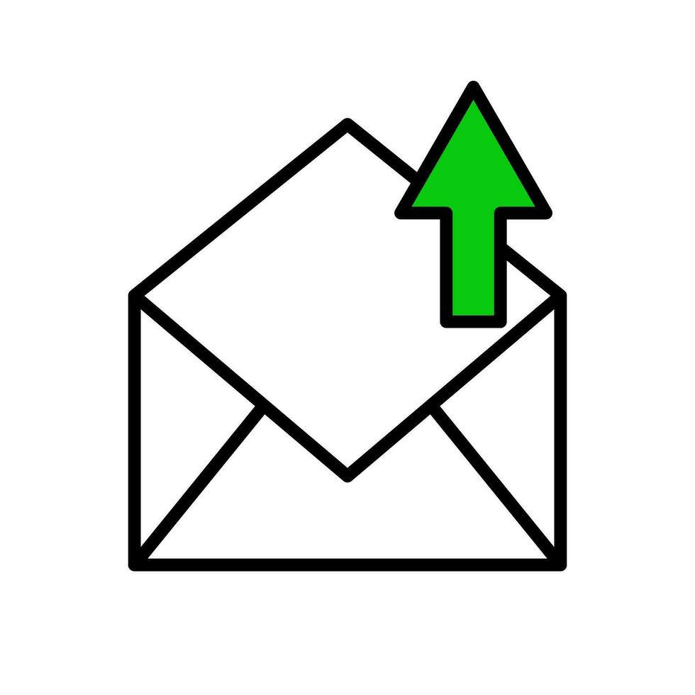 Sending mail icon. Mail and send arrow icon. Vector. vector