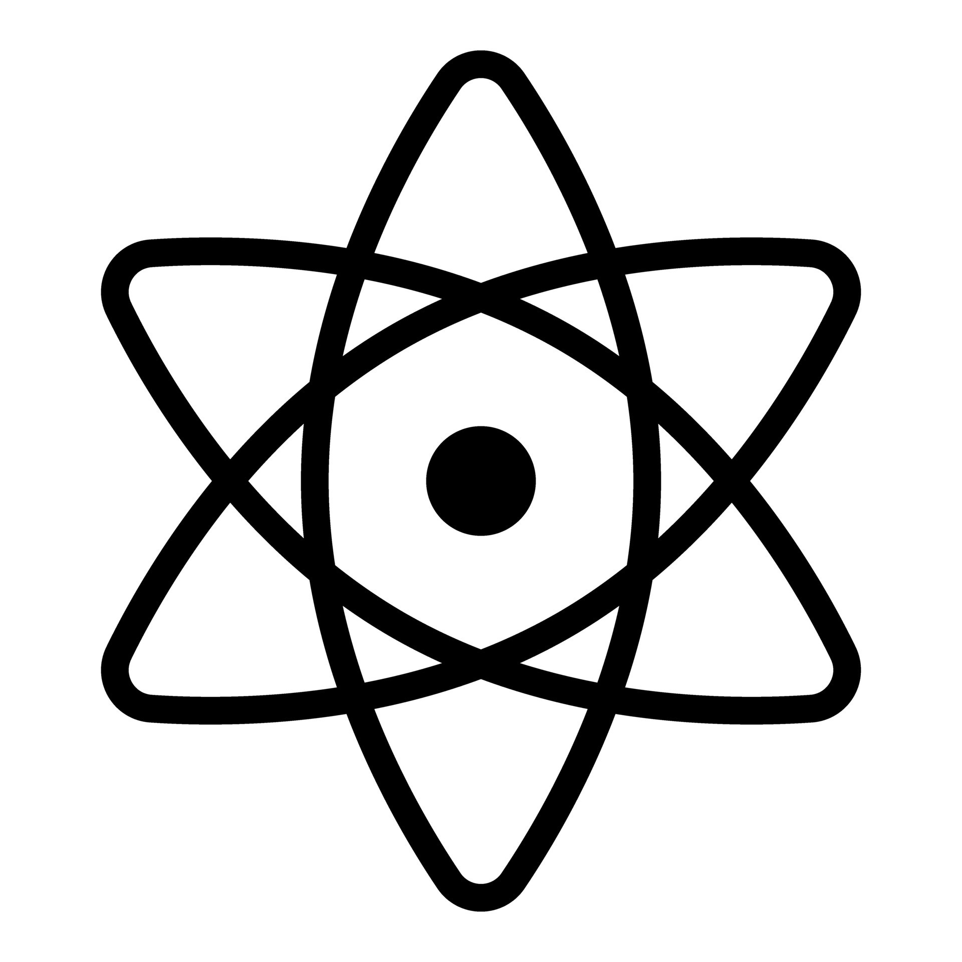 Atomic icon. Science. Circumferential electrons. Vector. 26729863