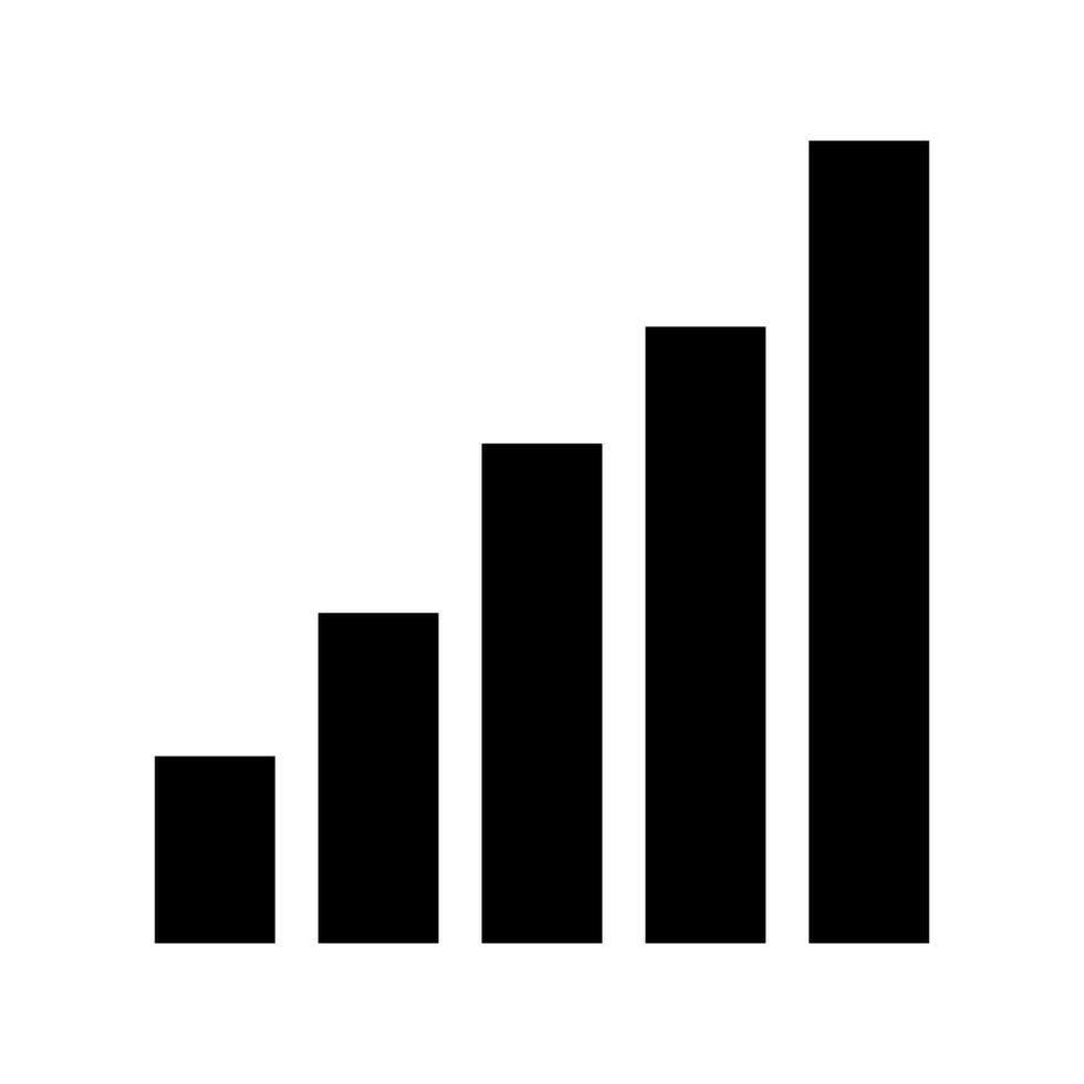 Bar graph silhouette icon. Statistics and analysis. Vector. vector