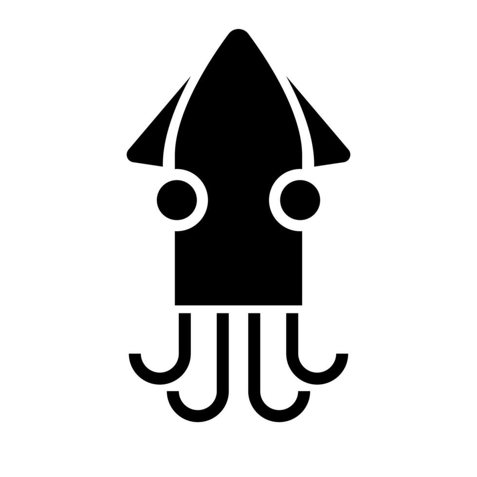 Pop squid silhouette icon. Vector. vector