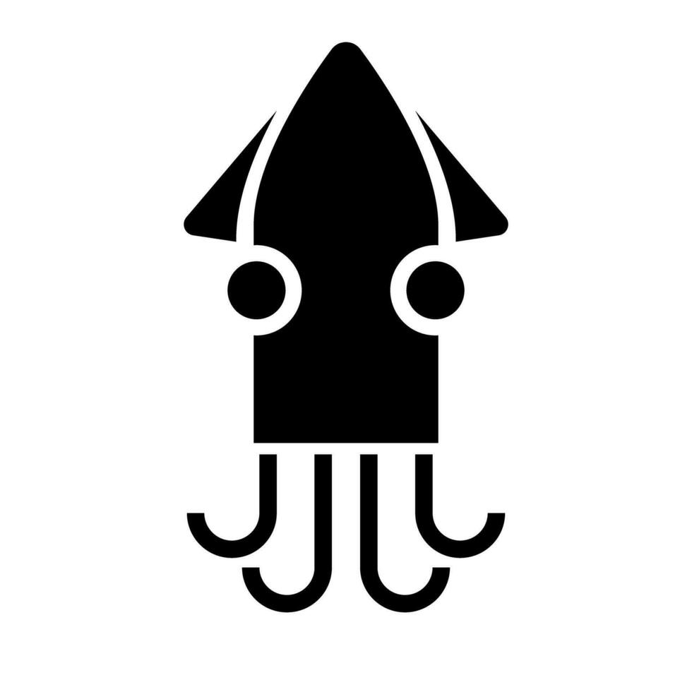 Pop squid silhouette icon. Vector. vector