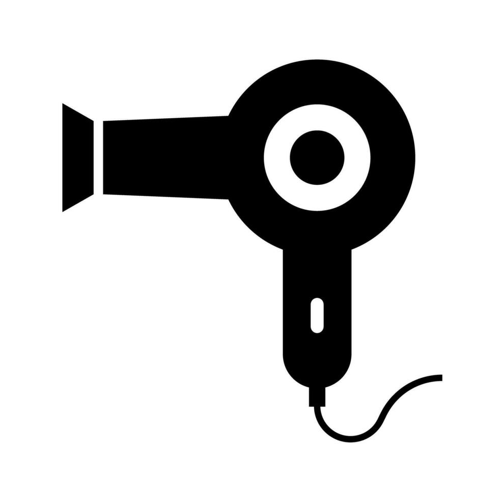 Modern blow dryer silhouette icon. Hair dryer icon. Vector. vector