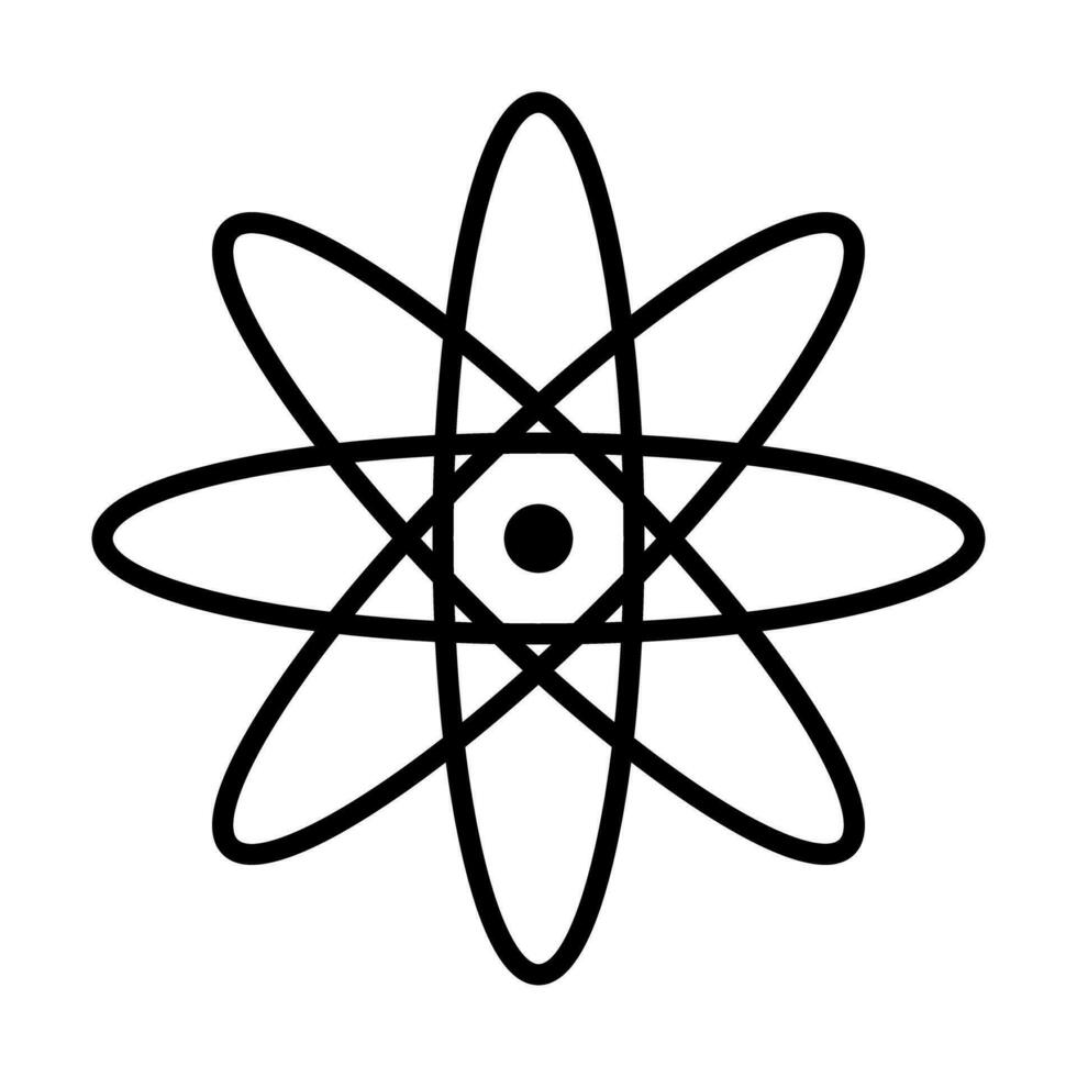 Atomic icon. Atomic experiment. Vector. vector