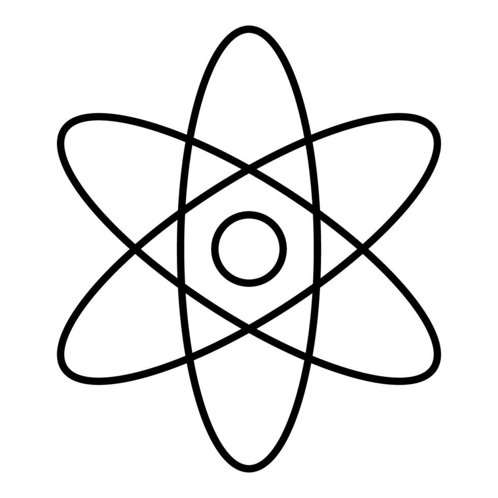 Simple atom. Science experiment. Vector. vector