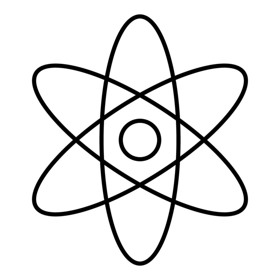 Simple atom. Science experiment. Vector. vector