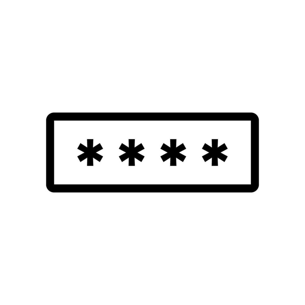 Password icon. Password hidden by asterisks. Vector. vector