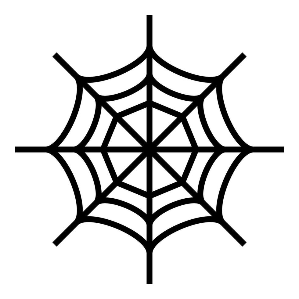 Spider web icon. Halloween design material. Vector. vector