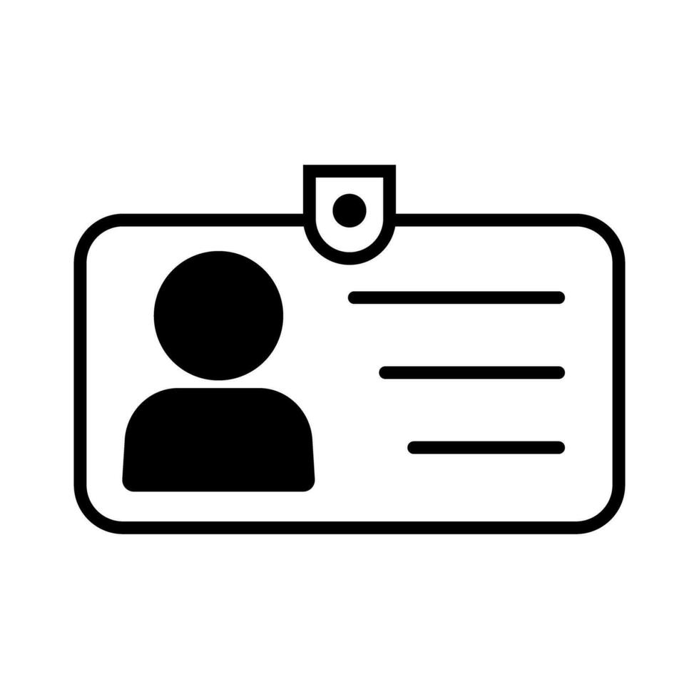Name tag icon. Person's identification card. Vector. vector
