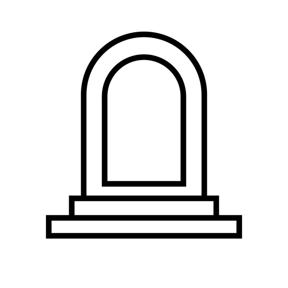 Simple grave icon. Tomb. Stone monument. Vector. vector