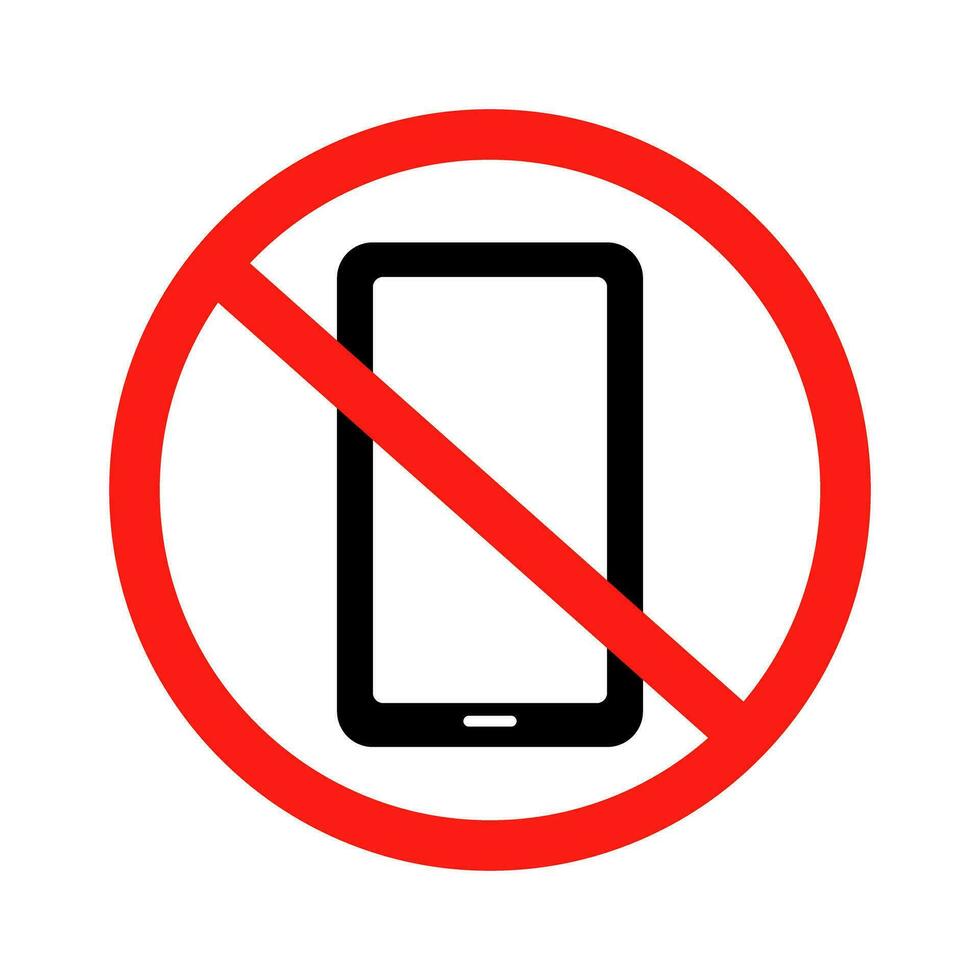 Smartphone use prohibited. Cell phone use prohibited. Vector. vector
