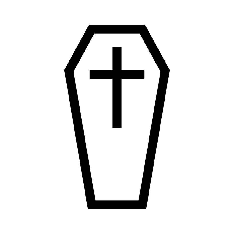 Simple coffin icon. Casket. Vector. vector