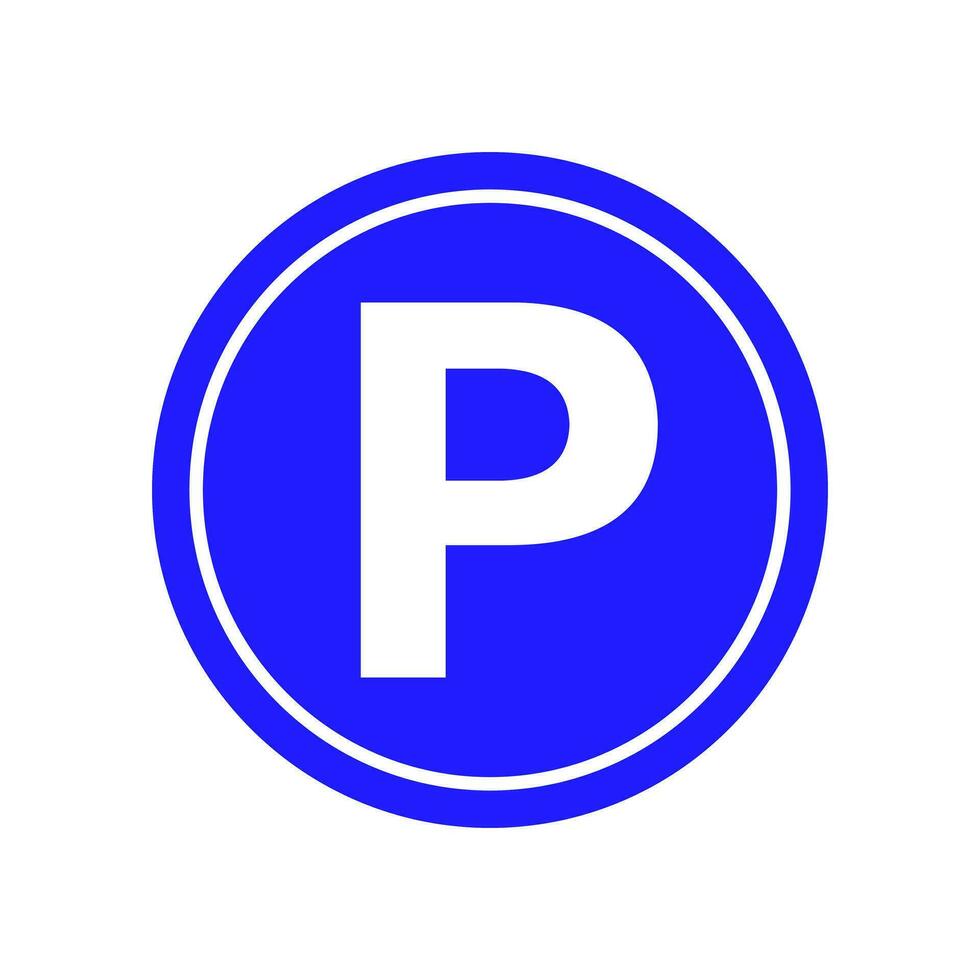 Parking icon for parking sign and bicycle parking sign. Vector. vector