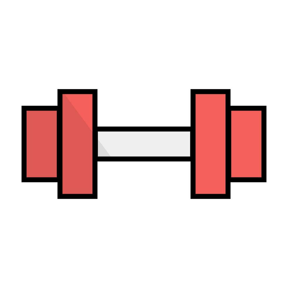 Red dumbbell icon vector