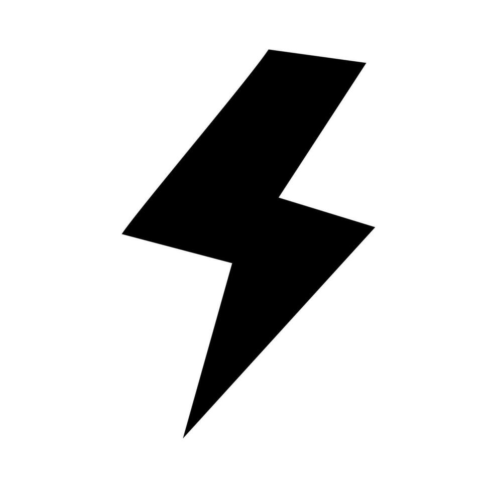 Lightning bolt silhouette icon. Thunder. Energy. Vector. vector