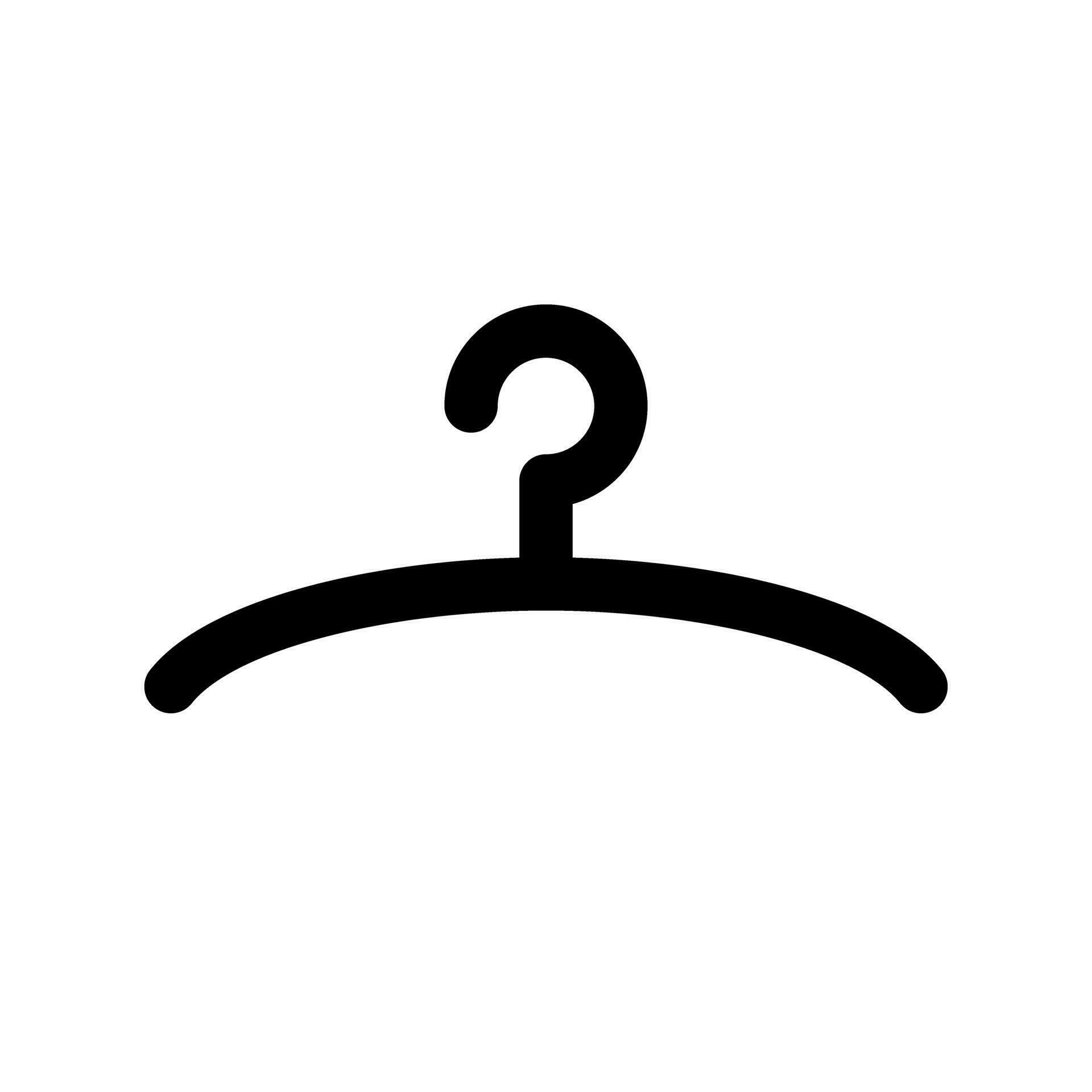 Rounded hanger icon. Clothes hanger. Vector. 26730173 Vector Art at