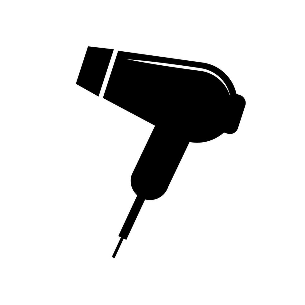 Hair dryer silhouette icon. Vector. vector