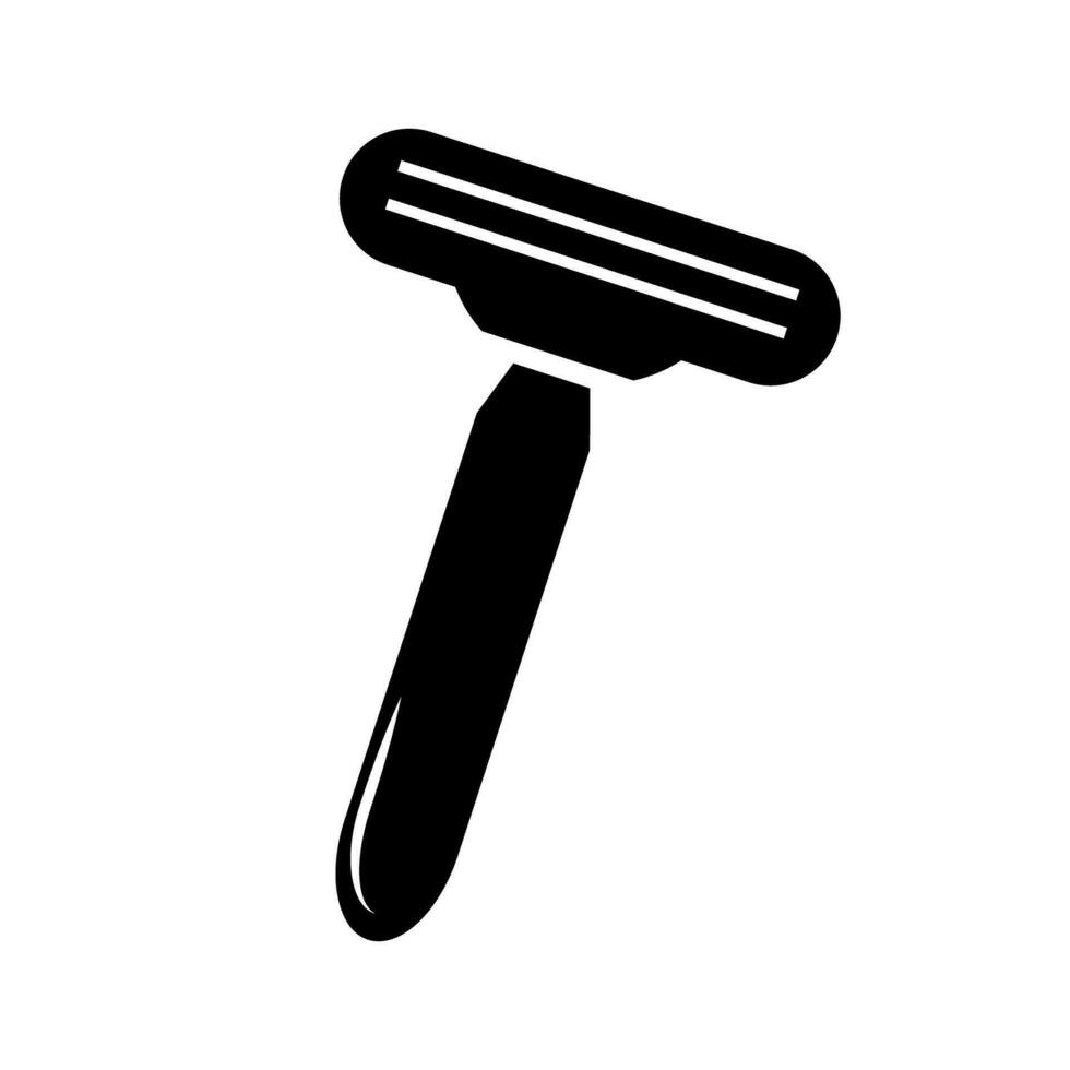 Disposable razor blade silhouette icon. Vector. vector