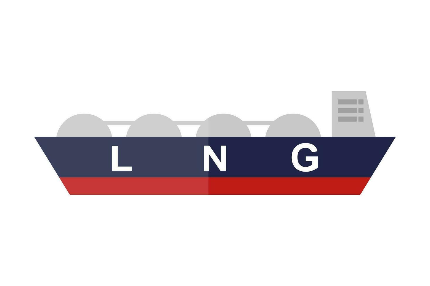 LNG tanker. LNG carrier. Liquefied natural gas carrier. Vector. vector