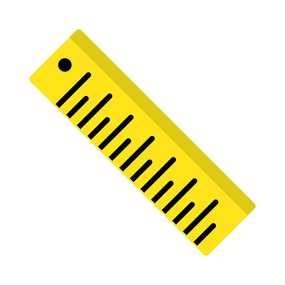 plano diseño amarillo regla icono. vector. vector