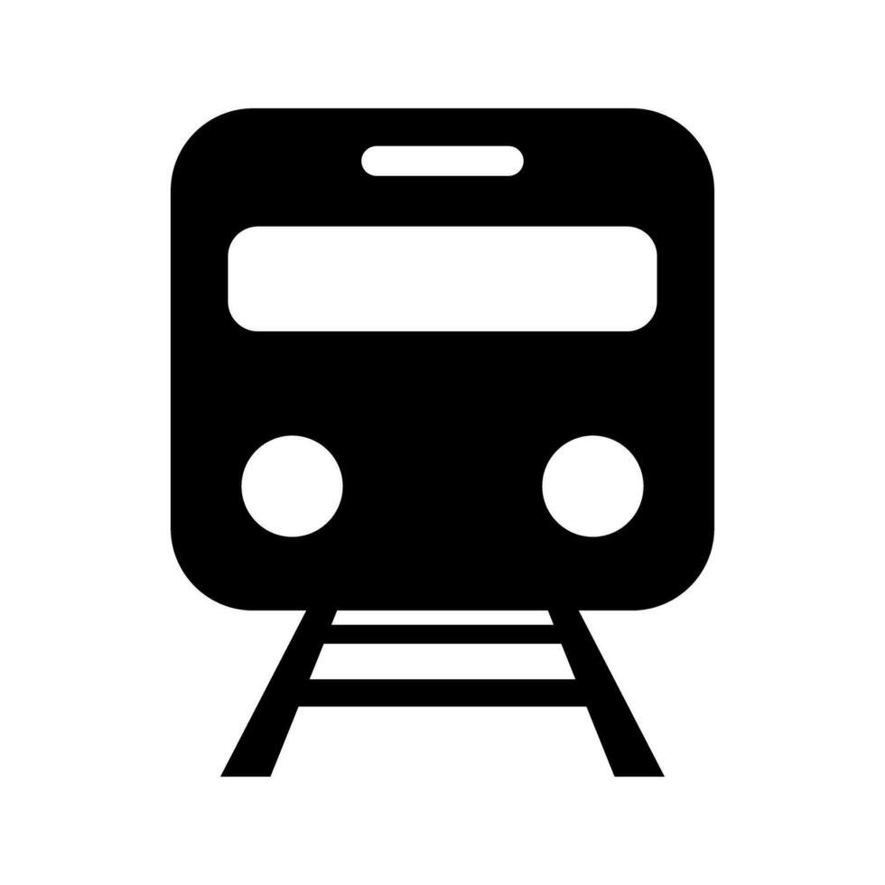 Train and rail silhouette icon. Commuter. Vector. vector