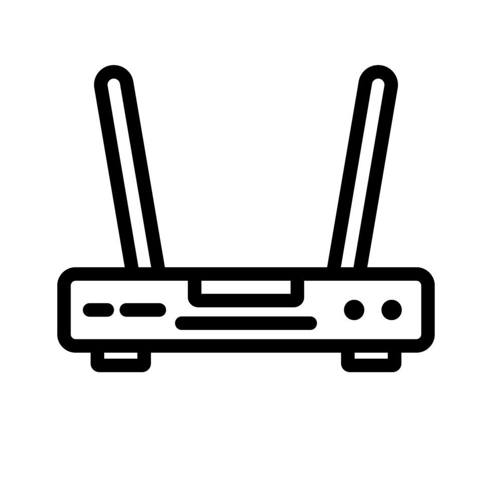 Simple Wi-Fi router icon. Network connection device. Vector. vector