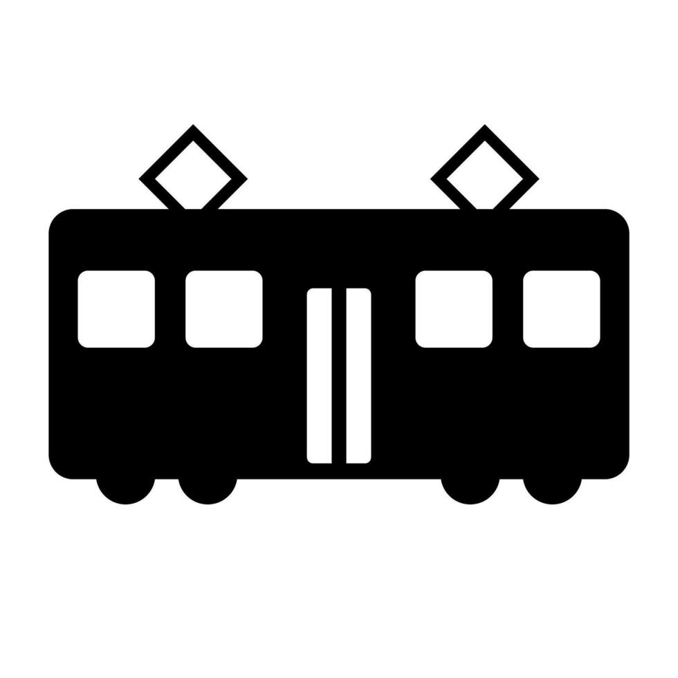 Train silhouette icon. Subway. Railroad. Vector. vector