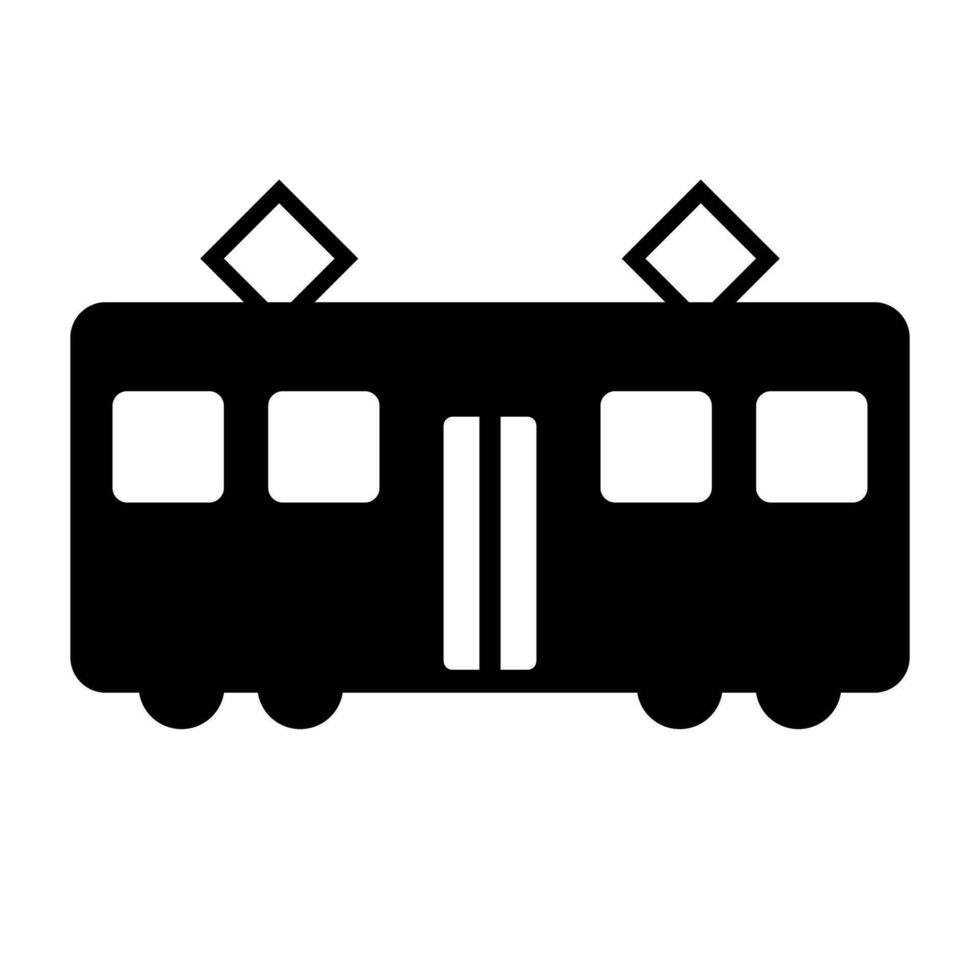 Train silhouette icon. Subway. Railroad. Vector. vector