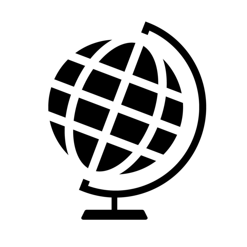 Globe silhouette icon. Terrestrial globe. Vector. vector