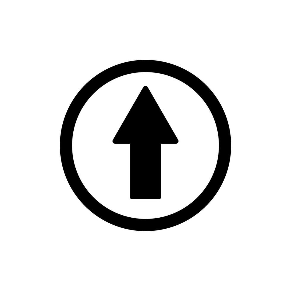 Round up arrow icon. Above icon. Vector. vector