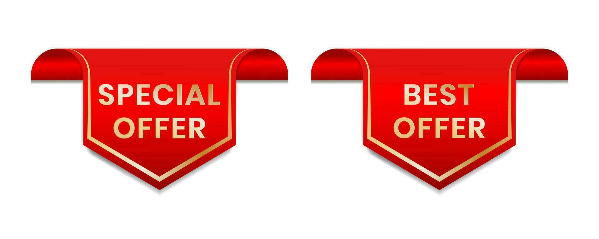 Special offer. Best offer tag label for promotion in social media. vector