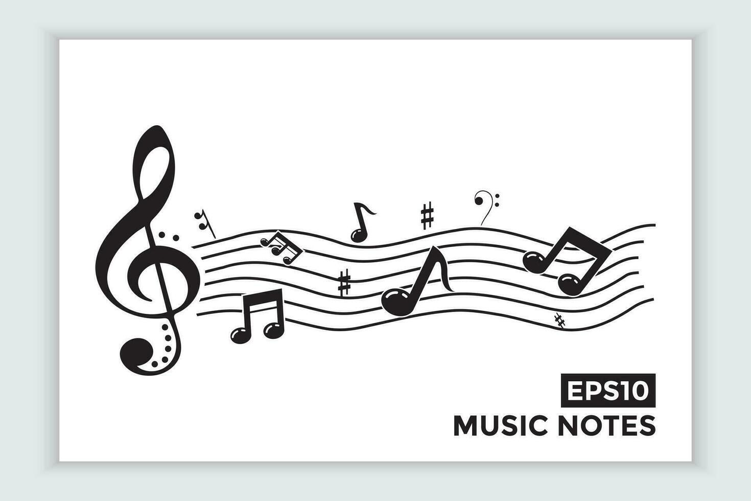 music scale or music note sign or symbol. musical scale icons element vector for banner material, background.