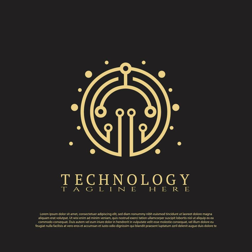 Technology logo. future tech icon. illustration element-vector vector