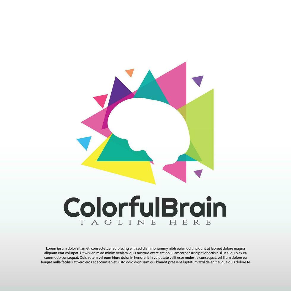 Human brain logo with health concept. future technology icon -vector vector