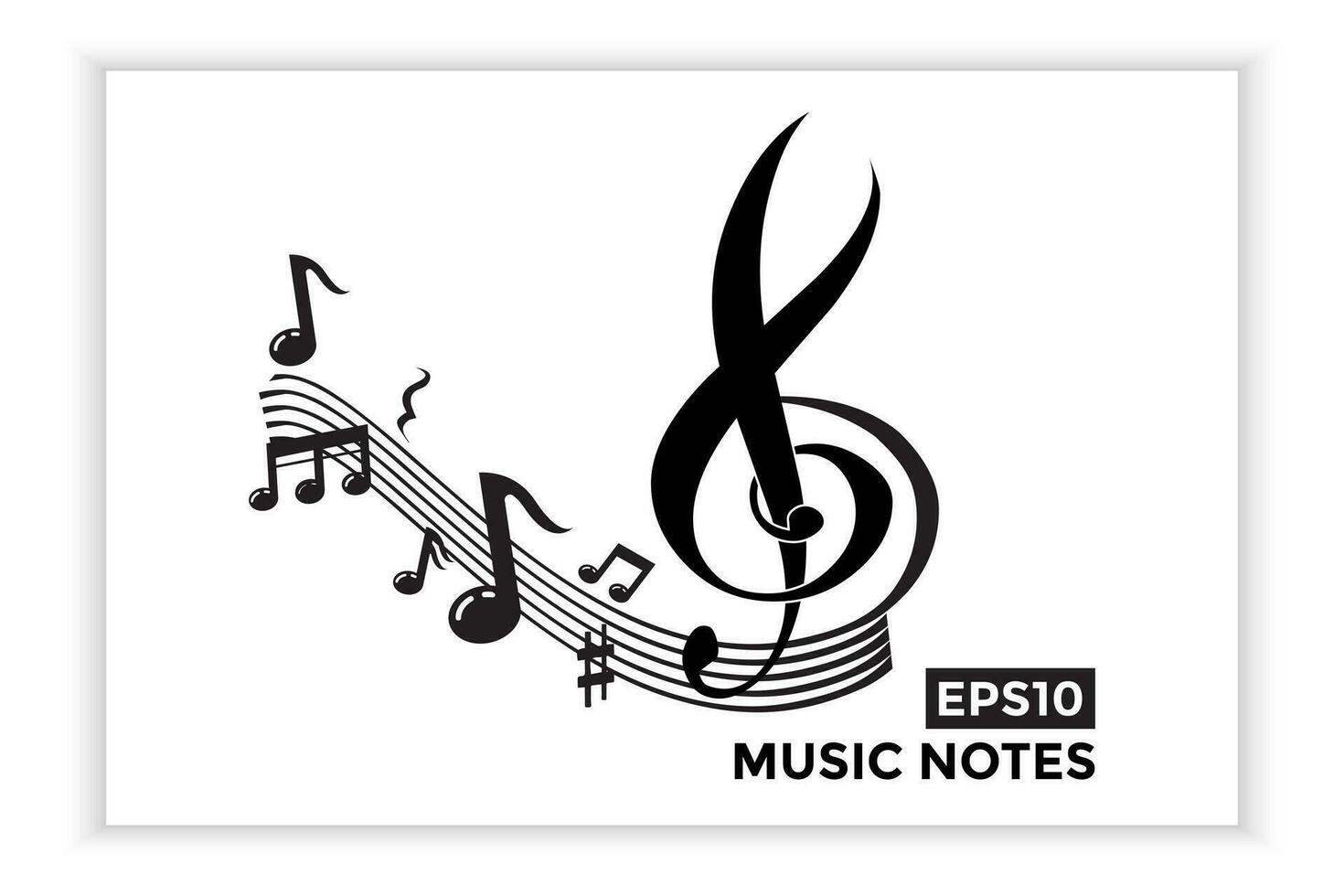 music scale or music note sign or symbol. musical scale icons element vector for banner material, background.