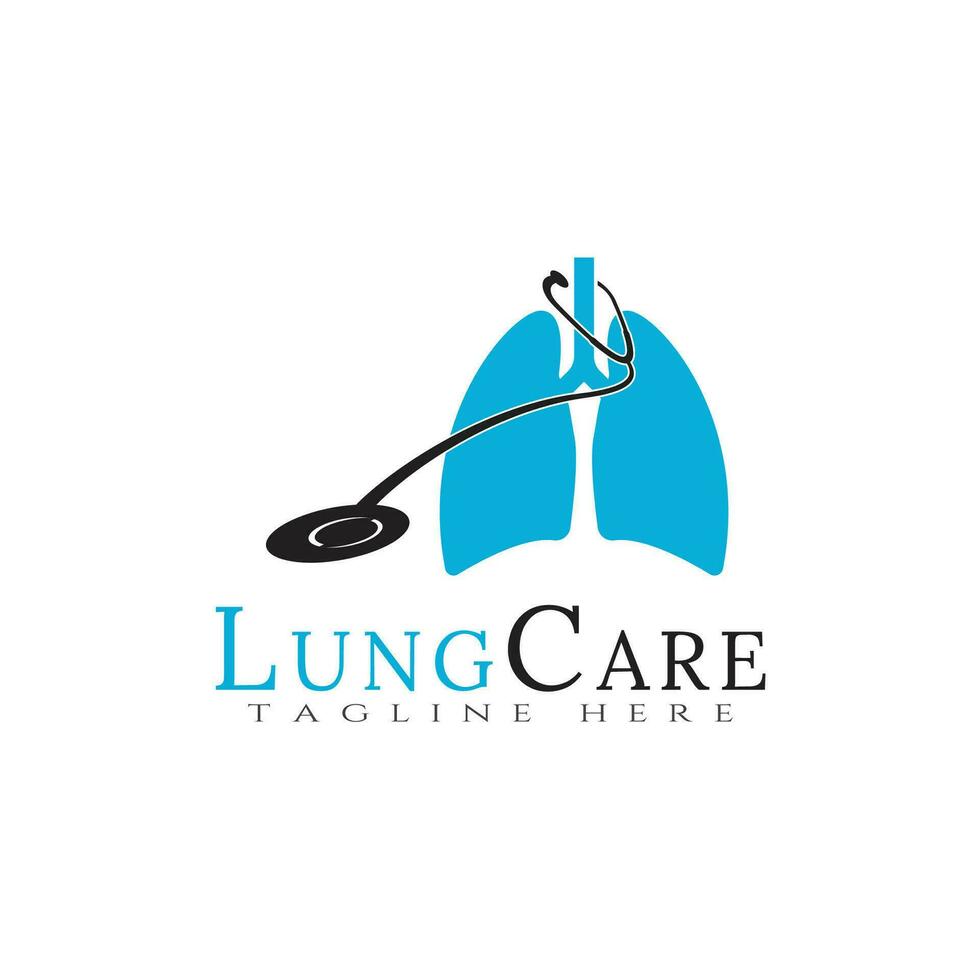 lung logo design, healthcare and medical icon -vector vector