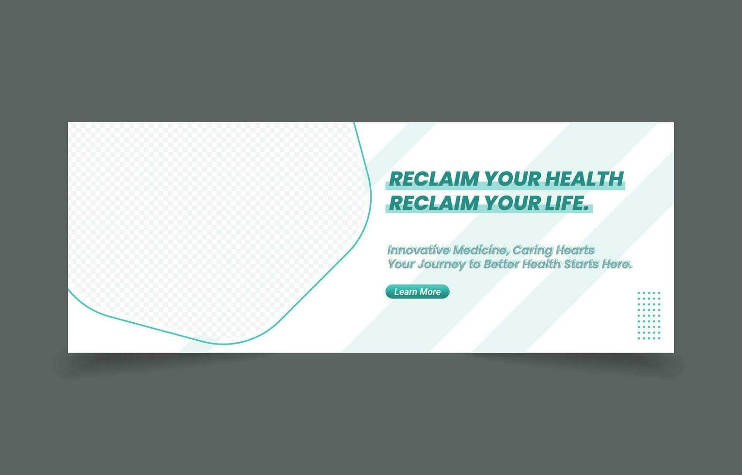 healthcare medical banner cover social media design vector