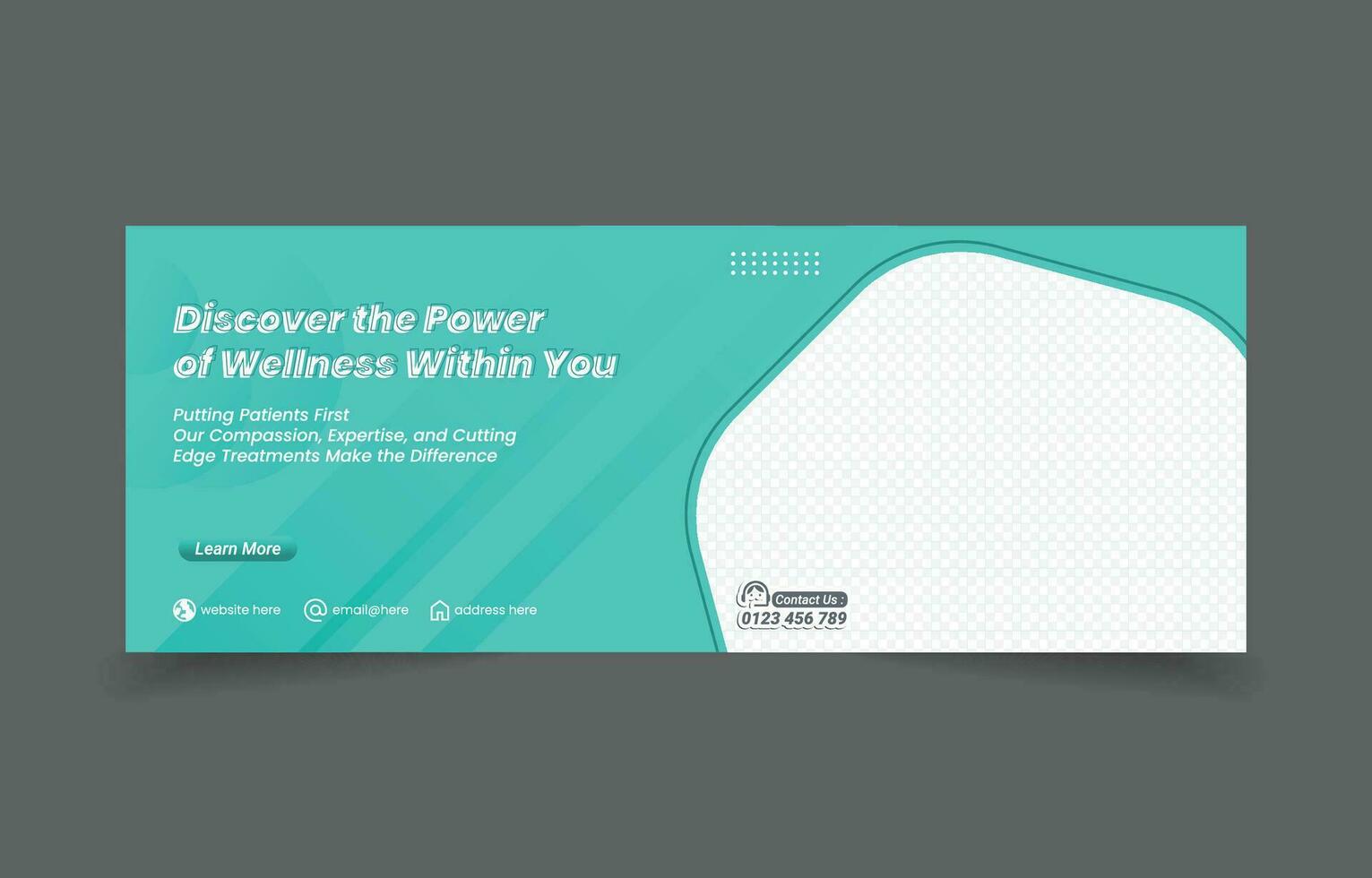 healthcare medical banner cover social media design vector