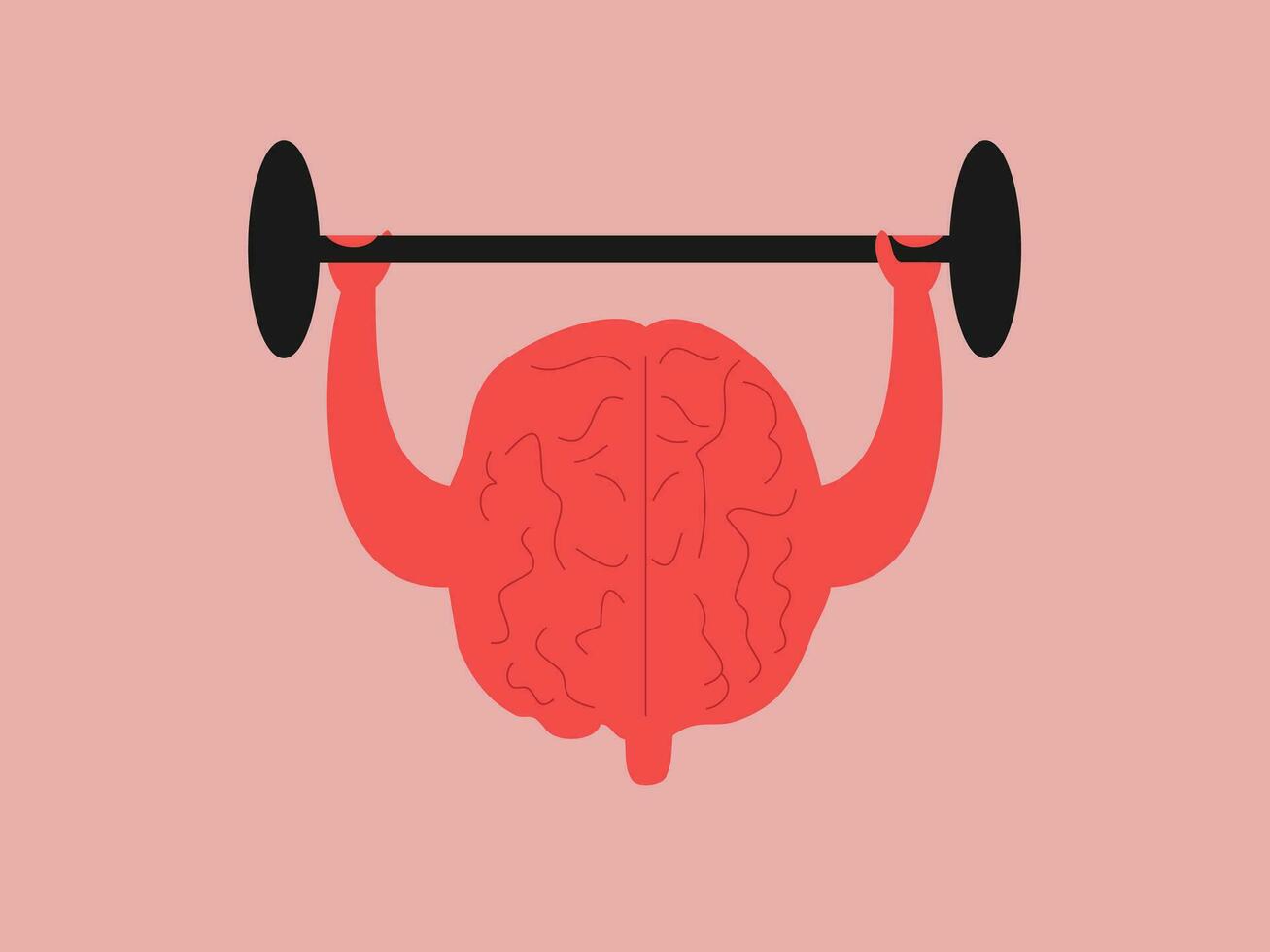 Brain sport vector illustration flat design