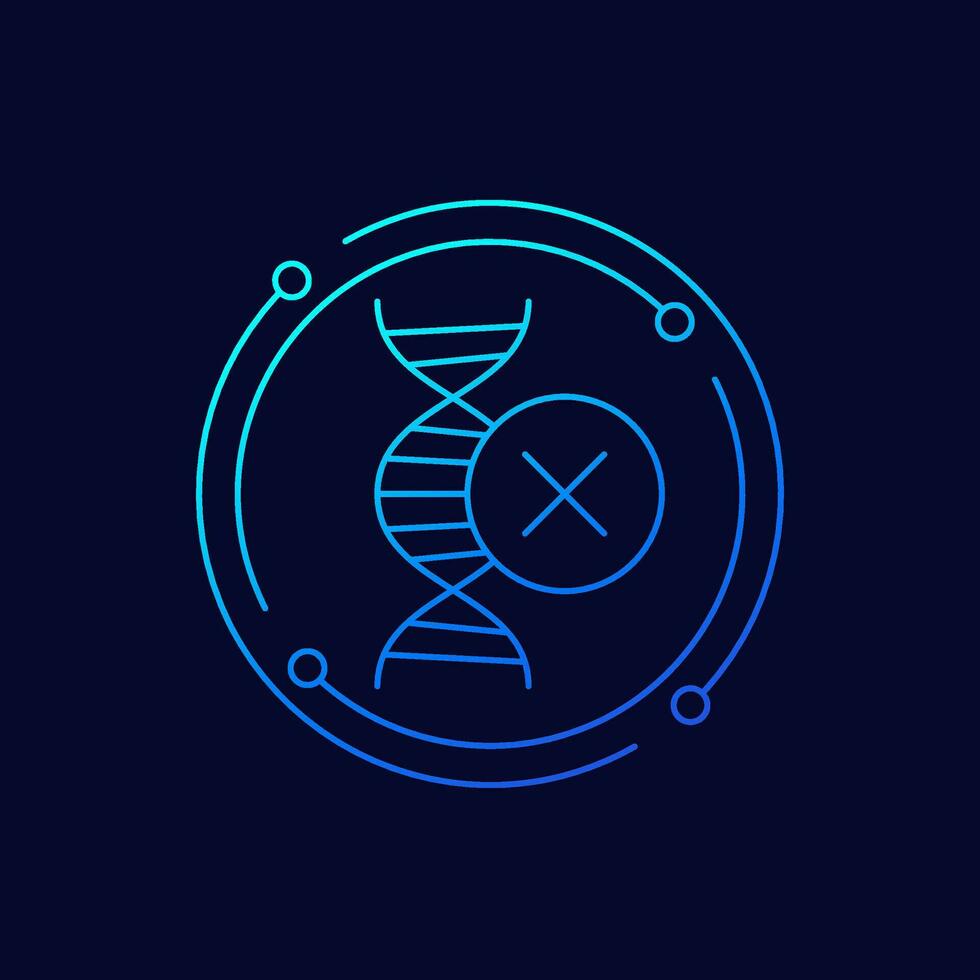 non genetically modified or non-gmo line icon vector