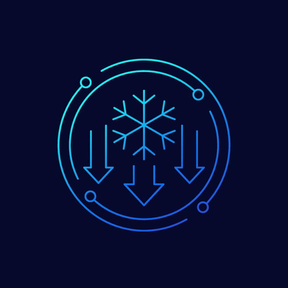 defrost icon, line vector design